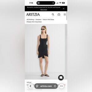 Wilfred by Aritzia Saturn Mini Dress Wrap tank dress sarong sz medium